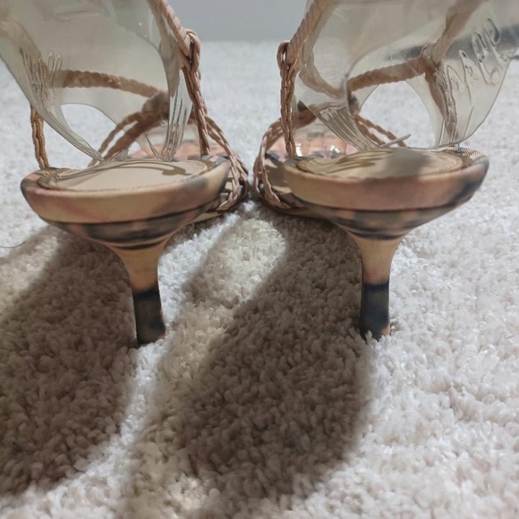 SAM EDELMAN 'Pankin' Seashell Pink Braided Strappy Slingback Heeled Sandals - Picture 9 of 12